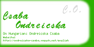 csaba ondreicska business card